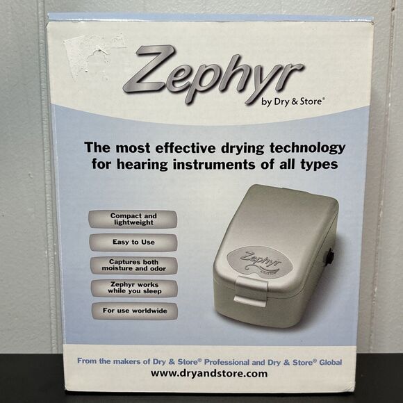 Zephyr By Dry & Store Hearing Aid Dryer Cochlear Ear Monitors New Open Box Read - Picture 1 of 8